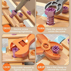 126-Piece Creative Wooden Construction & Tool Set Early Education