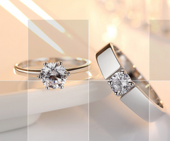 Engagement Ring, Couple Ring, Single Diamond Ring