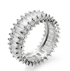 Ring, Circle Ring, White Stone Ring