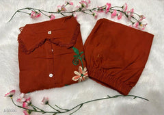 Elegant Embroidered Cotton Flex Coord Set