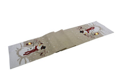 Snowman Lantern Led Table Runner