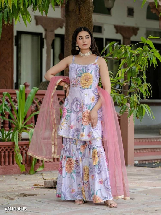 Floral Sharara Set