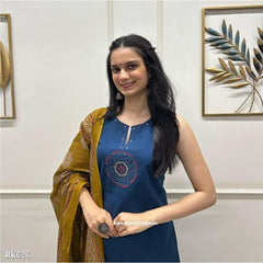 PURE HANDLOOM STRAIGHT KURTI WITH BOTH SIDES POCKETS