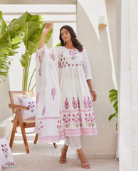 Pure cotton Full ghera Kurti with pant