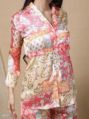 Ridaa Satin Co-ord Set For Women | Casual Co-ord Set For Women