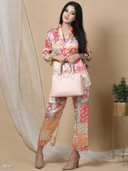 Ridaa Satin Co-ord Set For Women | Casual Co-ord Set For Women