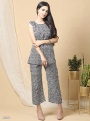 Ridaa Stylish 2 Piece Co-ord Set Sleeveless Causal Co-ords Set For Women