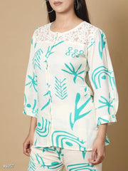 Ridaa Stylish 2 Piece Co-ord Set Women's Relaxed Fit Cotton For Women And Girls Search This Page