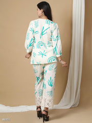 Ridaa Stylish 2 Piece Co-ord Set Women's Relaxed Fit Cotton For Women And Girls Search This Page