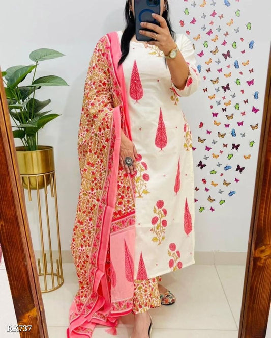 Azrak bagru print kurti pant