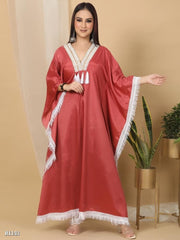 Ridaa Women's Crepe Kaftan Kurti With Pant Set