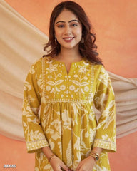 New Anarkali kurta set with Cotton Pant