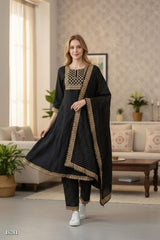 Anarkali 3-Piece Kurti Set with Duppata