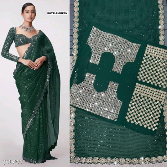 Trendy Real Mirror Work Saree