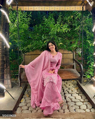 Pink Suits Sharara Set