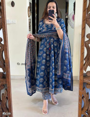 Jaipuri cotton amazing A-line suit set