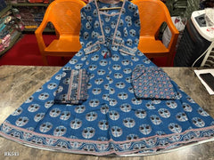 Jaipuri cotton amazing A-line suit set