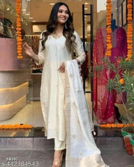 Chanderi Silk Kurta Set Woman Kurta Set Ethentic Kurta Set