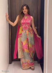 Elegant Wedding Chinon Suit Set