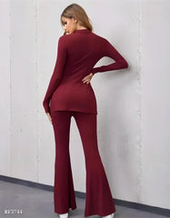 Ribbed Set Long Top -Co-ord Set