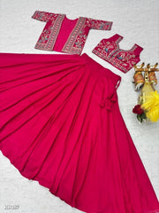 Rajkanika Rani Pink Embroidered Lehenga Choli with Jacket