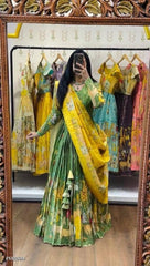 Cotton Kalamkari Printed Lehenga Choli Set for Women