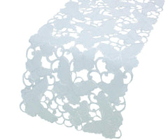 Xia Home Fashions Mariposa Mini Table Runner Embroidery Cutwork 12x28