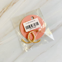 Pearl And Gold Blended Hoop Earring
