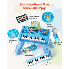 Baby DJ Playset For Toddlers 1-3, Educational Musical Table Toys With