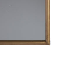 Wide French Baroque Arched Wall Mirror with Ornate Metal Frame for