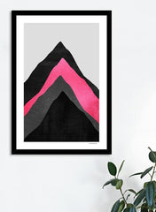 Four Mountains Pink Frame
