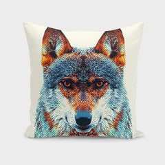 Wolf - Colorful Animals Cushion/Pillow