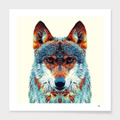 Wolf - Colorful Animals Cushion/Pillow