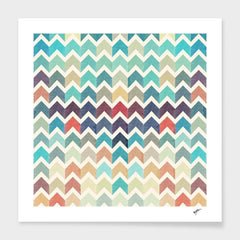 Watercolor Chevron Pattern II Frame