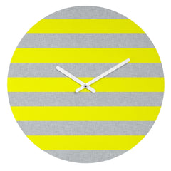 YELLOW LINES WALL CLOCK