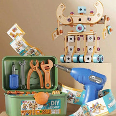 126-Piece Creative Wooden Construction & Tool Set  Early Education