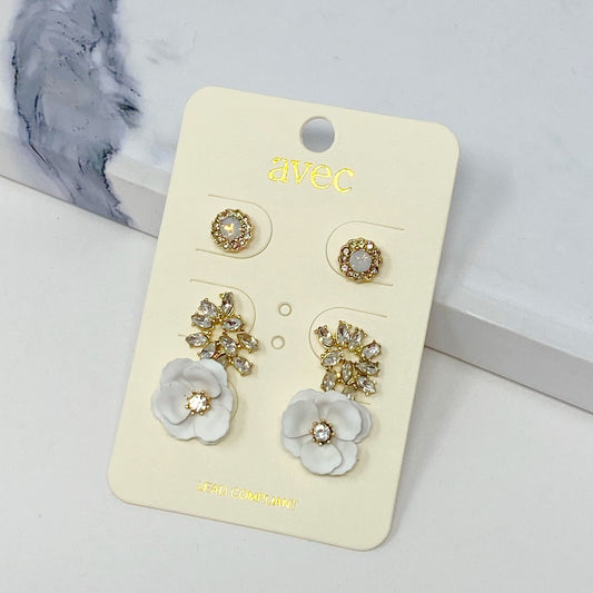 Jewel And Bloom Earring Set