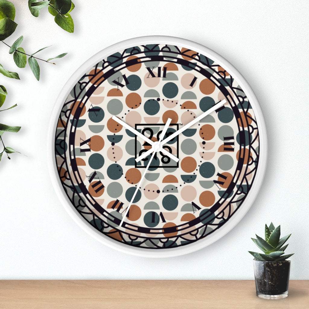 2882Time™ Halves & Wholes Retro Dot Geometric Clock