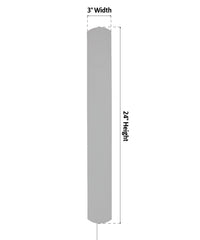 3"W Solid Wood Hover Plank Corner/Wall Accent Light Plug-In  Almond