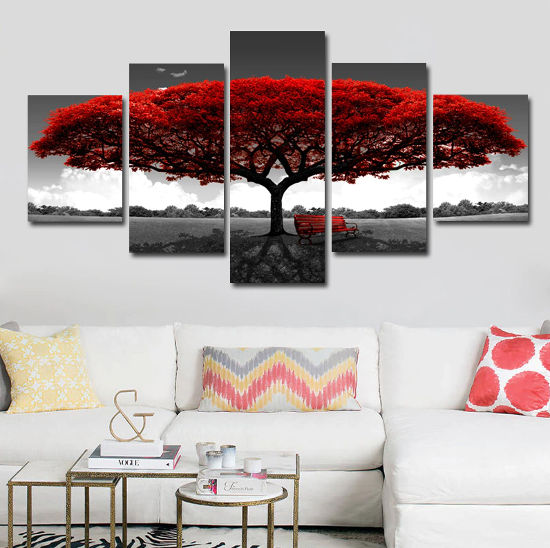 5Pcs Canvas Print Paintings Landscape Pictures Wall Art Modern Living