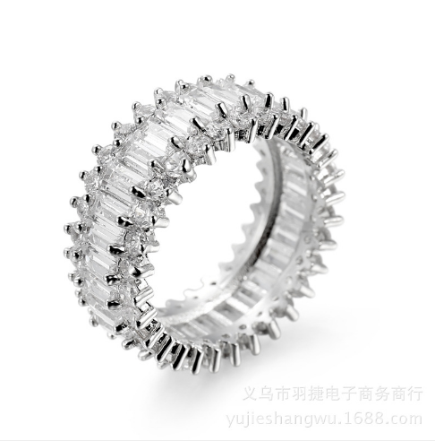 Ring, Circle Ring, White Stone Ring