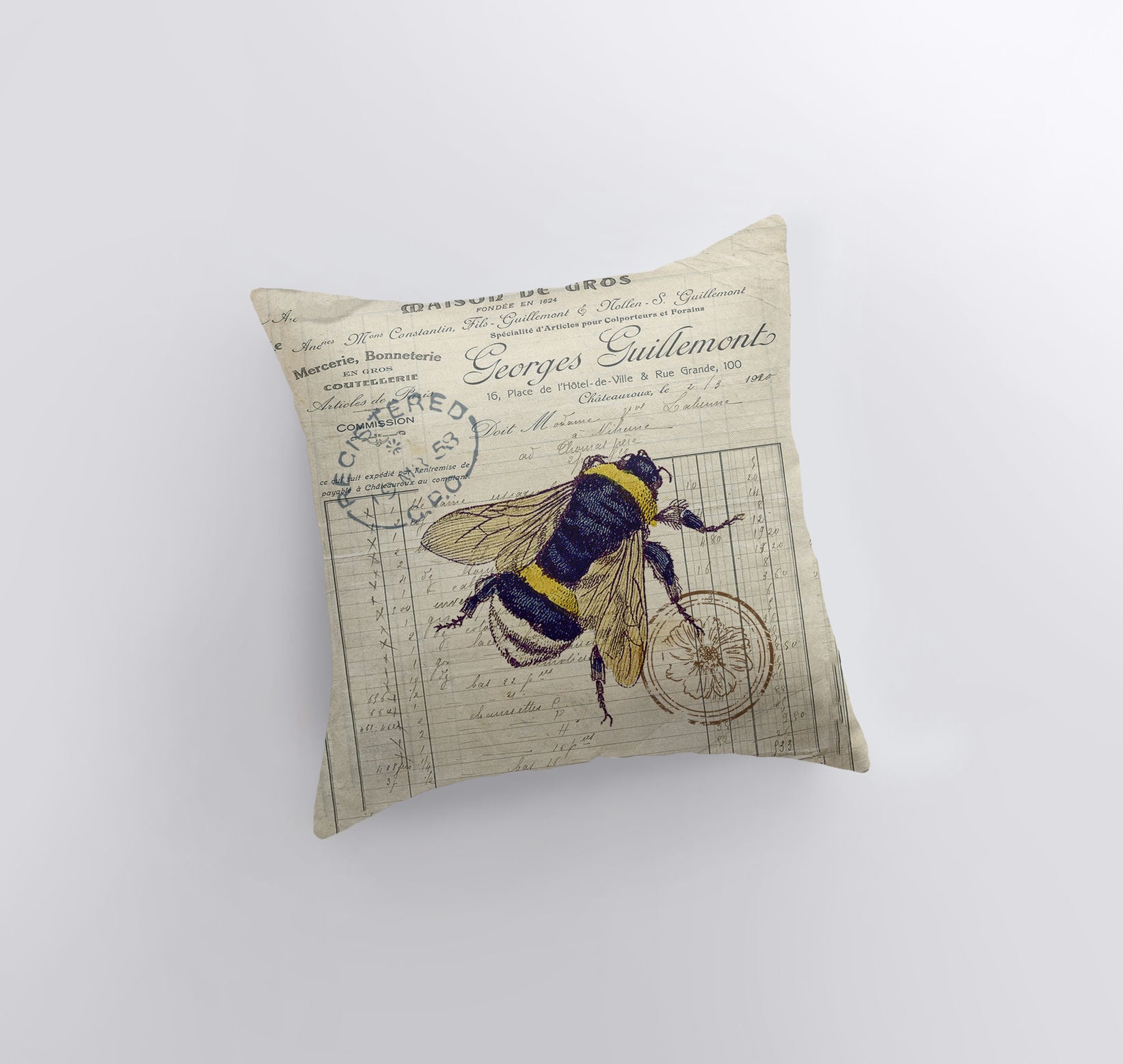 Vintage Bee Pillow