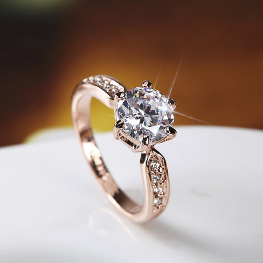 Crystal Zircon Ring, Zircon Ring, Ring