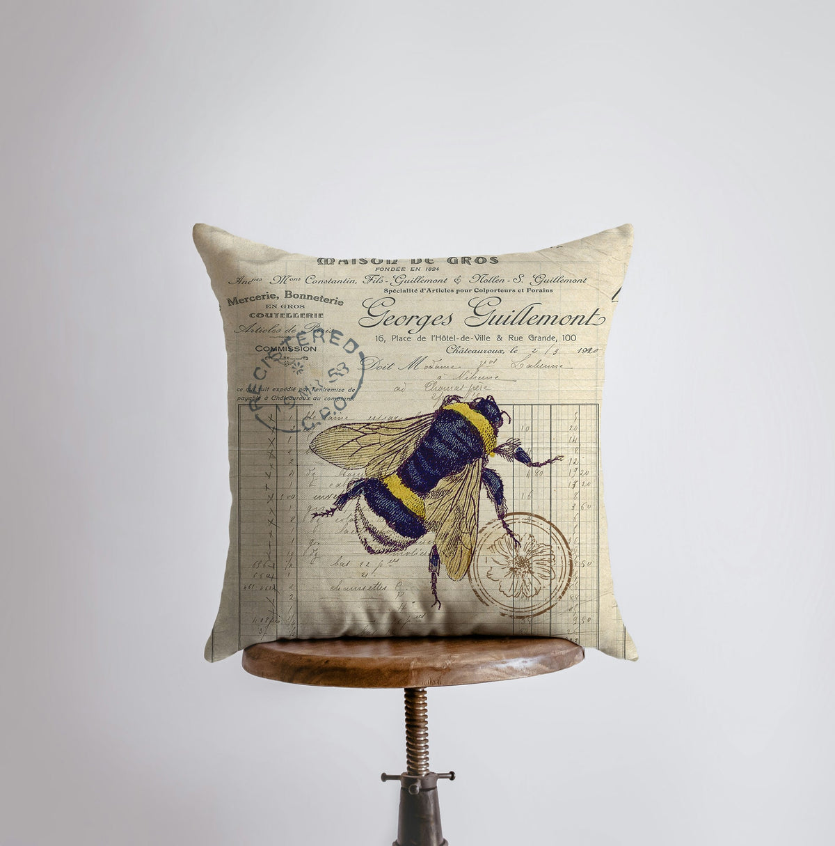 Vintage Bee Pillow