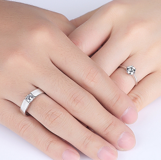 Engagement Ring, Couple Ring, Single Diamond Ring