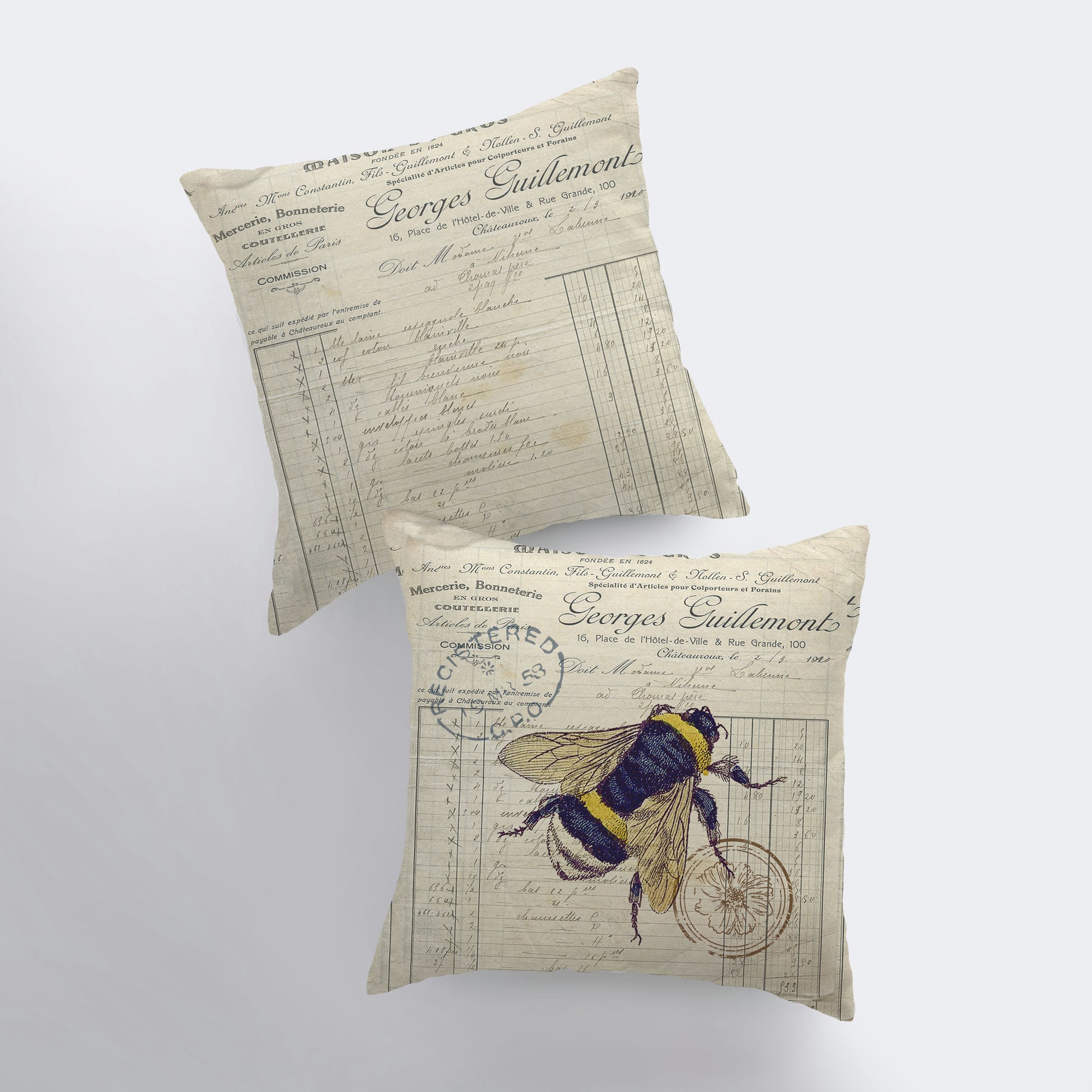 Vintage Bee Pillow
