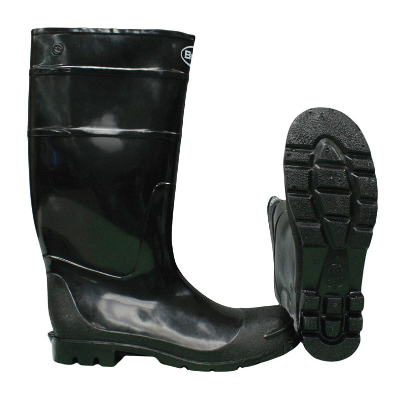 Boss Black PVC Unisex Rain Boots, Size 8