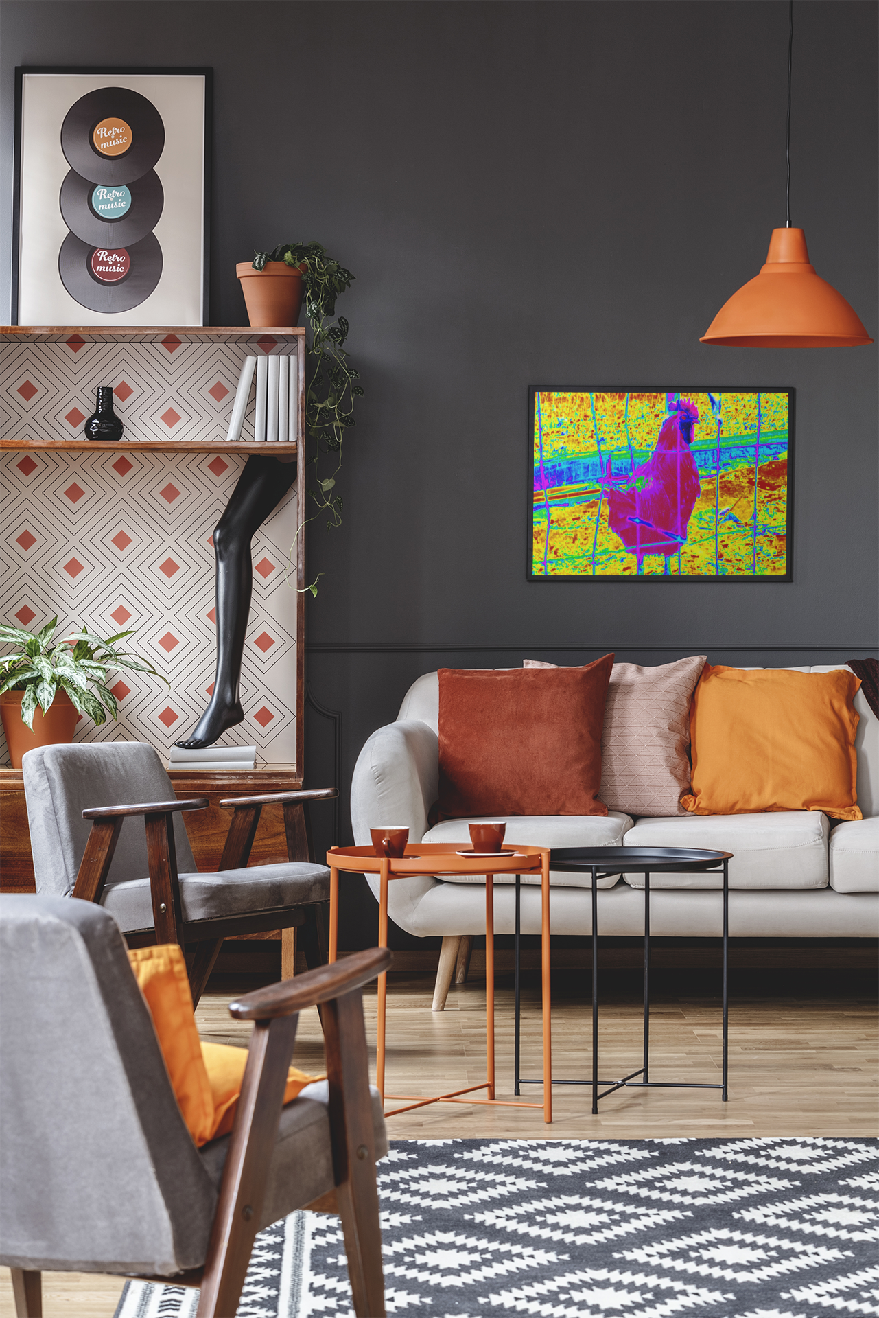 Chicken Modern Pop Art Canvas Print