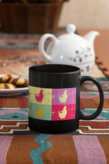 Chicken 4-Panel Modern Pop Art Canvas Print