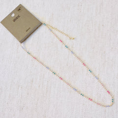 Color Pop Ball Chain Necklace – Dainty Beaded Chain with a Playful